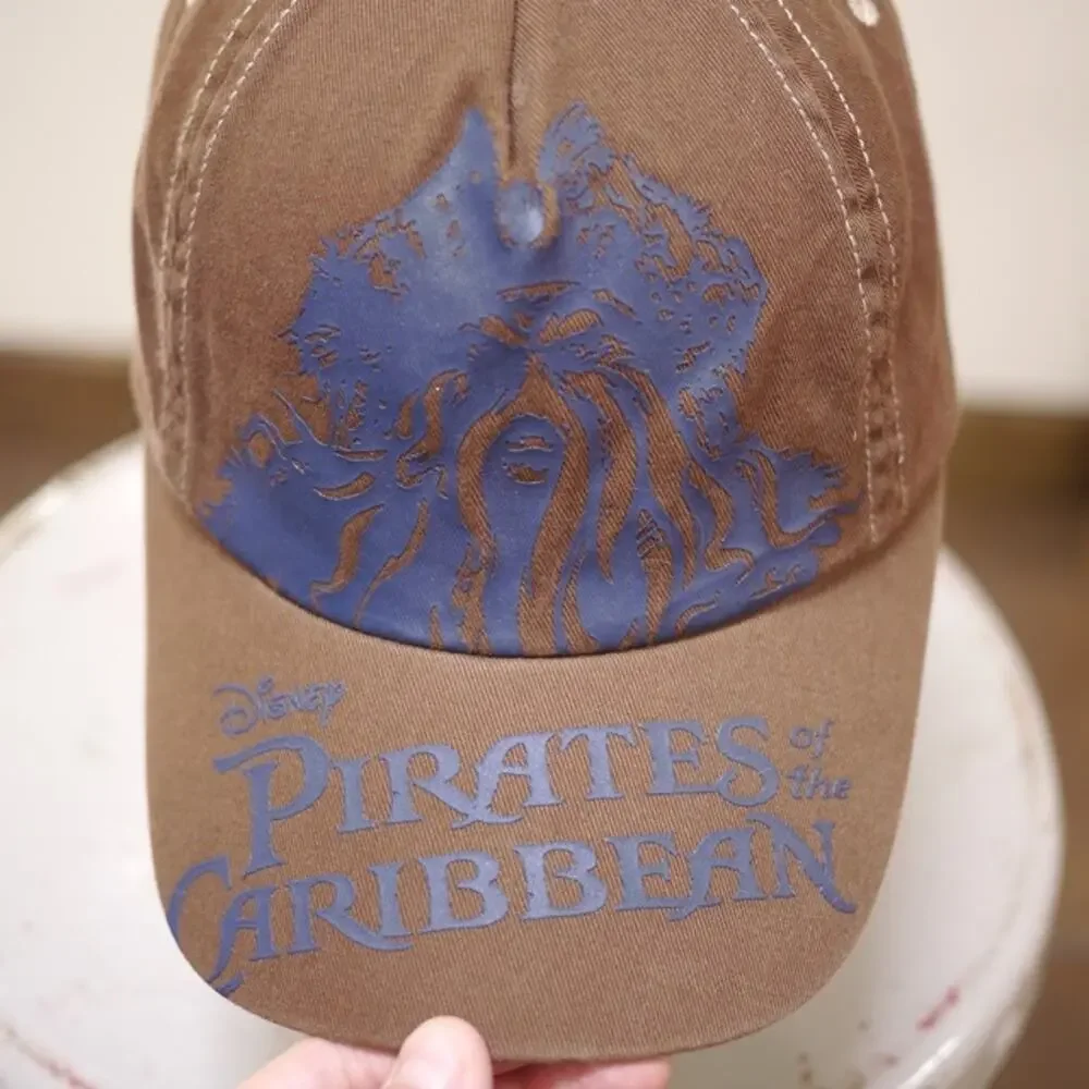 Disney Store Pirates Of The Caribbean 100% Cotton Brown Baseball Cap Hat